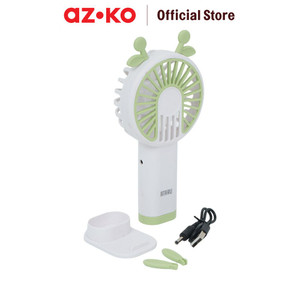 AZKO Ataru Kipas Angin Portabel Rechargeable Bee - Putih portable fan kipas mini travel serbaguna kipas angin isi ulang penyejuk udara