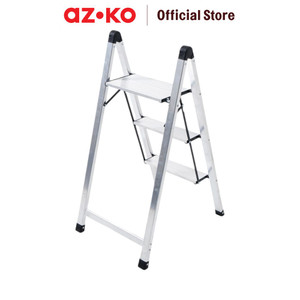 AZKO Fixsteps Tangga Lipat Aluminium 3 Steps - Silver multifunction household ladder peralatan rumah tangga buka tutup foldable ladder