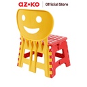 AZKO Kindla Bangku Pijak Lipat Smile - Oranye foldable step stool bangku lipat mini anti slip kursi pijakan serbaguna
