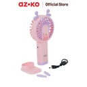 AZKO Ataru Kipas Angin Portabel Rechargeable Rabbit Ear - Pink handheld fan kipas mini travel serbaguna penyejuk udara