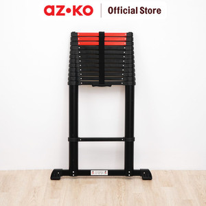 AZKO Fixsteps 5.1 mtr Tangga Teleskopik Soft Close 13 Step - Hitam telescopic ladder multifunction household ladder peralatan rumah