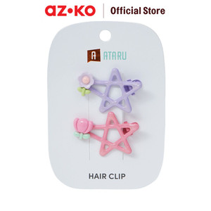 AZKO Ataru Set 2 Pcs Jepit Rambut Star Outline Flower hair clip aksesoris jepitan cewek penjepit hiasan rambut wanita aksesori kepala