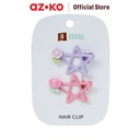AZKO Ataru Set 2 Pcs Jepit Rambut Star Outline Flower hair clip aksesoris jepitan cewek penjepit hiasan rambut wanita aksesori kepala