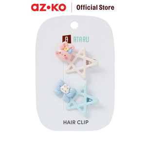 AZKO Ataru Set 2 Pcs Jepit Rambut Star Outline Bunny hair clip aksesoris jepitan cewek penjepit hiasan rambut wanita aksesori kepala