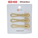 AZKO Ataru Set 3 Pcs Jepit Rambut Ribbon - Gold hair clip aksesoris jepitan cewek penjepit hiasan rambut wanita aksesori kepala