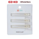 AZKO Ataru Set 3 Pcs Jepit Rambut Rectangle - Silver hair clip aksesoris jepitan cewek penjepit hiasan rambut wanita aksesori kepala
