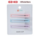 AZKO Ataru Set 3 Pcs Jepit Rambut Holo Rectangle - Cokelat hair clip aksesoris jepitan cewek penjepit hiasan rambut wanita aksesori kepala