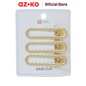 AZKO Ataru Set 3 Pcs Jepit Rambut Hole - Gold hair clip aksesoris jepitan cewek penjepit hiasan rambut wanita aksesori kepala