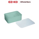 AZKO Ataru Set 3 Pcs Wadah Makanan Dengan Tutup - Hijau food container kotak makan food grade serbaguna tempat makanan food storage kitchenware