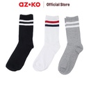 AZKO Ataru Set 3 Pasang Kaus Kaki Crew Basic pelindung kaki trendsocks stylishkaos kaki berkualitaswarmer legs