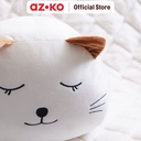 AZKO Ataru 30 cm Bantal Sofa Cat Round - Putih cushion sofa aesthetic bantal dekorasi sofa bentuk kucing throw pillow couch