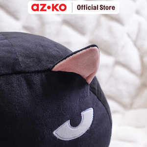 AZKO Ataru 30 cm Bantal Sofa Cat Round - Hitam cushion sofa aesthetic bantal dekorasi sofa bentuk kucing throw pillow couch