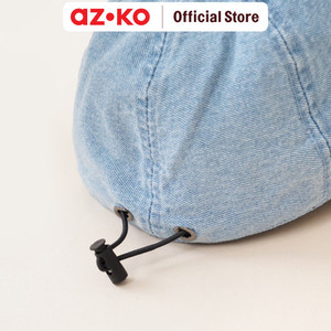 AZKO Ataru Topi Bucket Drawstring Denim - Biru aksesoris kepala bucket hat topi stylish unisex serbaguna aksesoris fashion pria wanita