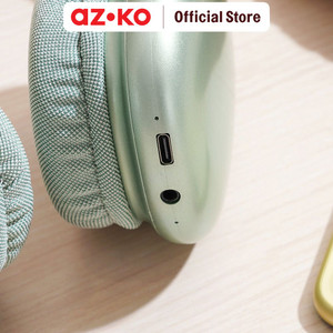 AZKO Ataru Headphone Bluetooth V5.3 - Hijau on ear headphones nirkabel headset telinga wireless aksesoris gadget