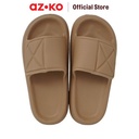 AZKO Ataru Sandal Slides Pattern Single Color - Cokelat Sendal Unisex Alas Kaki Slide Cewek Cowok Fashion Wanita Dan Pria