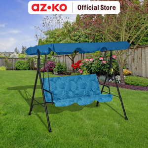 AZKO Soleil Kursi Ayun Dengan Motif Leaves - Biru
