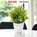 AZKO Arthome Bunga Artifisial Grass Star Potted  - Putih