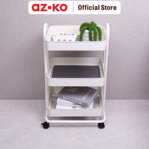 AZKO Stora 46x34x76 Cm Rak Troli 3 Tingkat - Putih