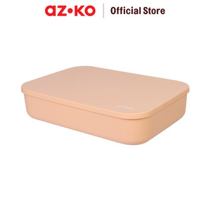 AZKO Stora 36.5x26x8 Cm Kotak Penyimpanan Dengan Tutup - Oranye