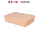 AZKO Stora 36.5x26x8 Cm Kotak Penyimpanan Dengan Tutup - Oranye