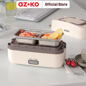 AZKO Memoo Kotak Makan Warmer Elektrik 270 Watt - Putih