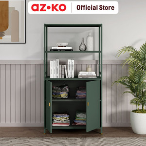 AZKO Stora Kabinet Kantor Metal 5 Tingkat Dengan 2 Pintu - Hijau