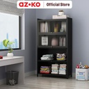AZKO Stora Kabinet Kantor Metal 5 Tingkat Dengan 4 Pintu - Hitam