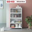 AZKO Stora Kabinet Kantor Metal 5 Tingkat Dengan 4 Pintu - Putih