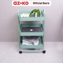 AZKO Stora 46x34x76 Cm Cm Rak Troli 3 Tingkat - Hijau - Pink