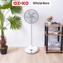 AZKO Kris 10 Inci Kipas Angin Berdiri Lipat - Hitam/Putih