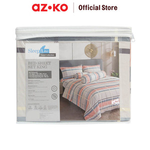 AZKO Sleeplite 180X200 cm Set 5 Pcs Seprai King Polyester Stripe Caspia