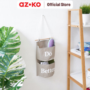 AZKO Ataru 20x38 Cm Rak Gantung 2 Kompartemen - Cokelat