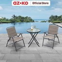 AZKO Soleil Lucky Kursi Teras Lipat Textiline - Hitam/Cokelat