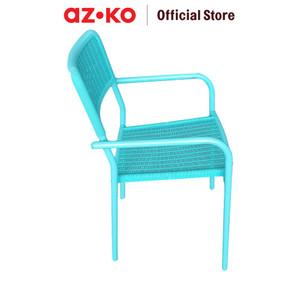 AZKO Soleil Grande Kursi Teras Rotan - Biru Cyan