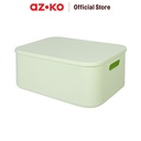 AZKO Stora 36.5x26x16 Cm Kotak Penyimpanan Dengan Tutup - Hijau