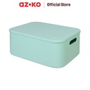 AZKO Stora 36.5x26x16 Cm Kotak Penyimpanan Dengan Tutup - Biru