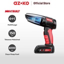 AZKO Maxbuilt Penghisap Debu Mobil 4 In 1 Cordless - Hitam/Merah