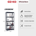 AZKO Krisbow Rak Besi 5 Tingkat - Hitam