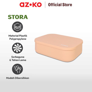 AZKO Stora 26x18x8 Cm Kotak Penyimpanan Dengan Tutup - Oranye