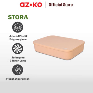 AZKO Stora 36.5x26x8 Cm Kotak Penyimpanan Dengan Tutup - Oranye
