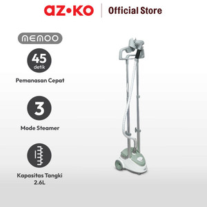 AZKO Memoo 2.6 Ltr Setrika Uap Pakaian - Putih/Hijau