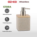 AZKO Stora 8.1x8.1x14.2Cm Dispenser Sabun Cair Pump Polyresin Beige