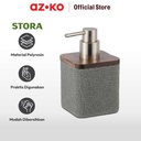 AZKO Stora 8.1x8.1x14.2Cm Dispenser Sabun Cair Pump Polyresin Abu-Abu