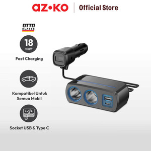 AZKO Otto Klasse Charger Mobil Usb & Type C - Lighter Socket 1928d