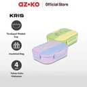 AZKO Kris Kotak Makan Sekat Dengan Soup Pot & Tas Lunch Box Food Box Kotak Bekal Makan Dengan Insulated Bag Wadah Makanan - Dino