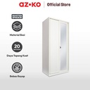 AZKO Masterspace 90X55X195 cm Lemari Pakaian 2 Pintu Geser - Putih