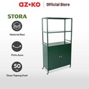 AZKO Stora Kabinet Kantor Metal 5 Tingkat Dengan 2 Pintu - Hijau