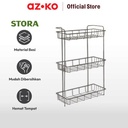 AZKO Stora Rak Kamar Mandi Chrome 3 Tingkat - Hitam