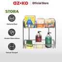AZKO Stora Rak Kamar Mandi Chrome 2 Tingkat - Hitam