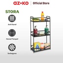 AZKO Stora Rak Kamar Mandi Aluminium 3 Tingkat - Hitam